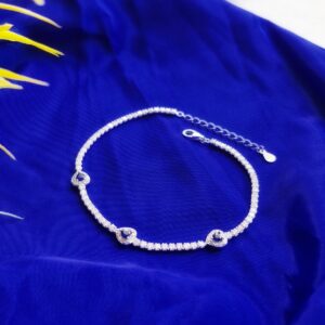 925 Sterling Silver Tennis Bracelet for Women & Girls with hallmark stamped