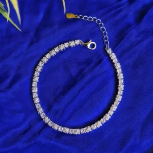 tennis bracelet 925 silver flower design